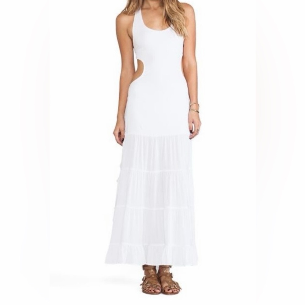 iNDAH Boho backless dress white sz L